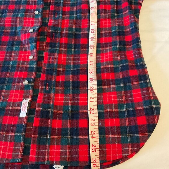 VIntage Pendelton Mens Shirt Jacket Wool Tartan Medium - Picture 9 of 15